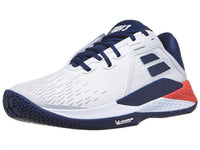 BabolaT Men's Propulse Fury 3 Ac Shoe in white estate blue - men's sneaker - detail view