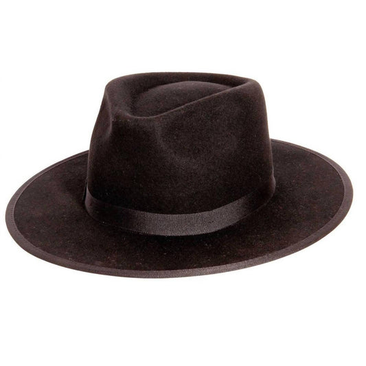 American Hat Makers - WOMEN'S BONDI WIDE BRIM FELT FEDORA HAT