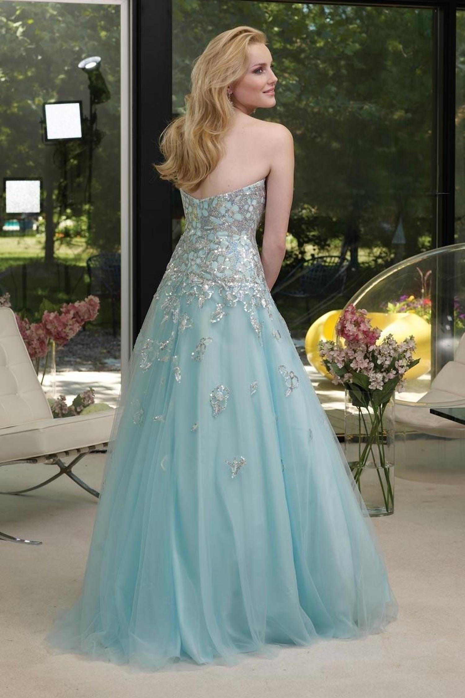 Alyce Paris - Tulle Sequined Lace Gown