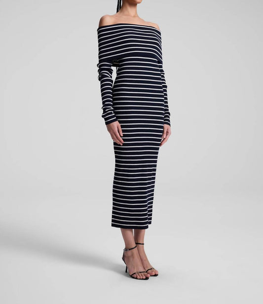 A.L.C. - Off The Shoulder Striped Dress