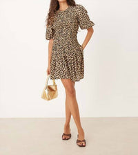 Never Fully Dressed - Nara Puff Sleeve Pleated Mini Dress