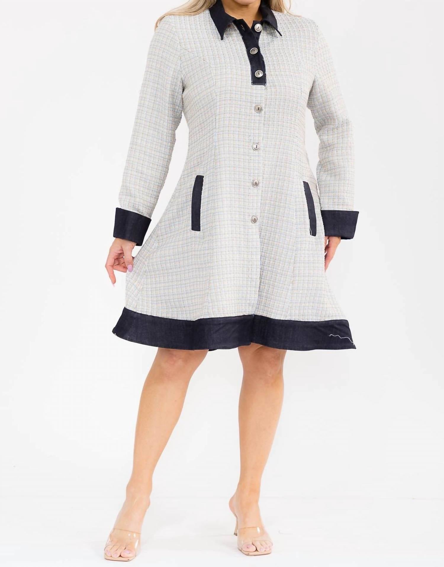 Karen T Design - Plaid Coat Dress