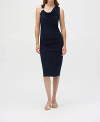 Joseph Ribkoff - Draped Neck Sleeveless Sheath Dress