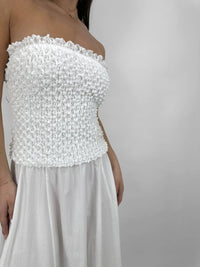 Rare London - Drop Waist Textured Tube Dress