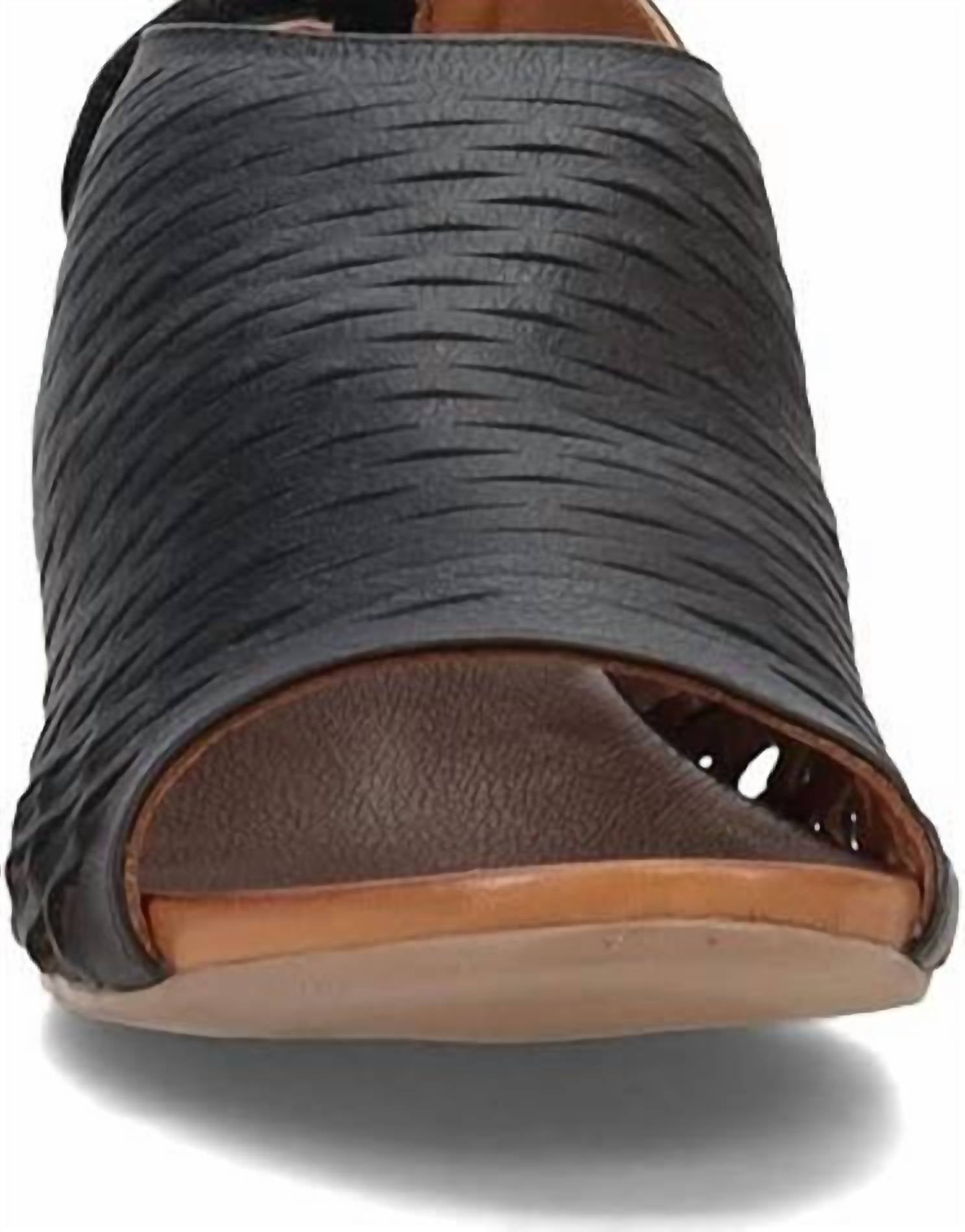 bueno Women's Lacey Sandal in black 1 - women's sandal - alternate view