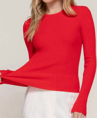 Active Basic - Ribbed Knit Long Sleeve Top