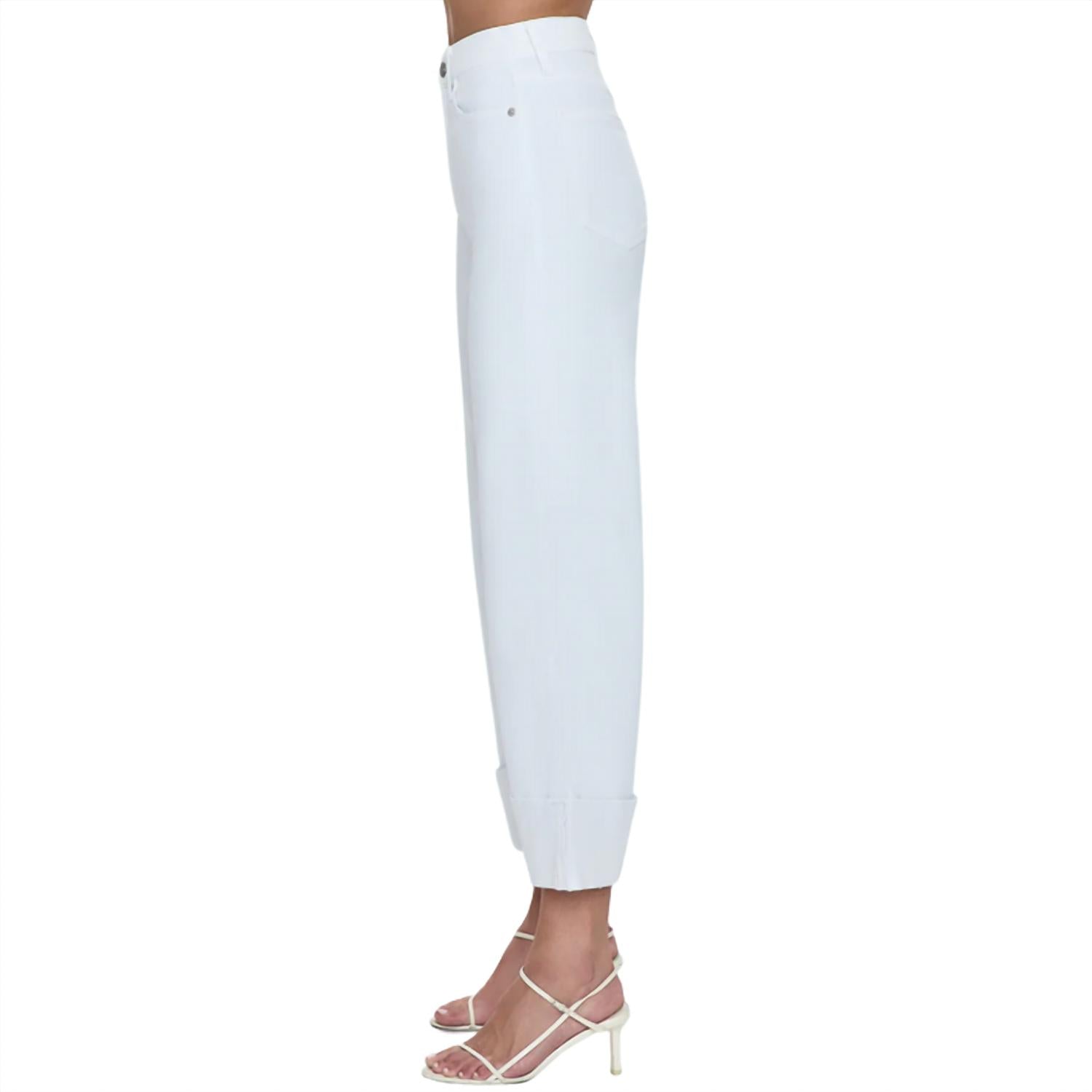 Pistola - Lana Crop Cuff High Rise Ultra Wide Leg Jean