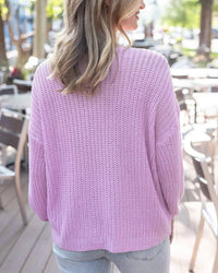 Grace and Lace Boyfriend Slouchy Knit Sweater in orchid - women's sweater - view 4