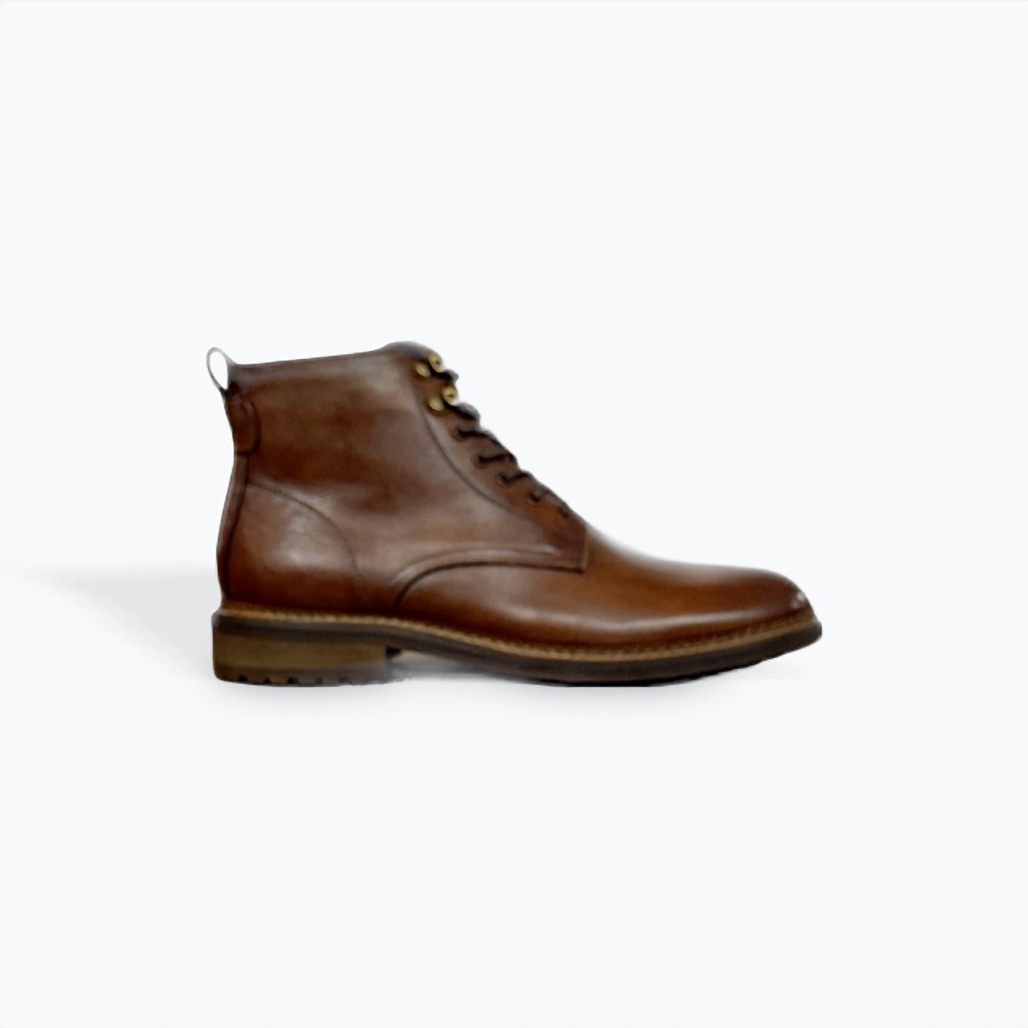 STEVE MADDEN Men's Noby Leather Lace Up Boot in tan - men's boots - view 5