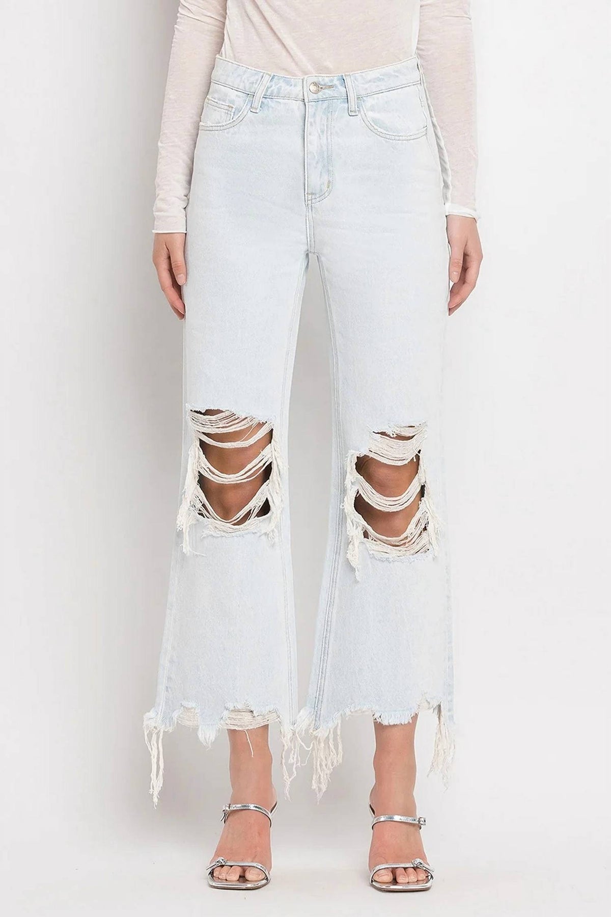 Vervet By Flying Monkey - 90's Vintage High Rise Crop Flare Jeans