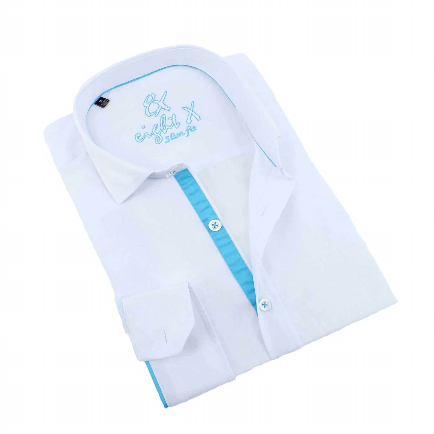 Eight X - Jacquard Button Down Shirt With Trim