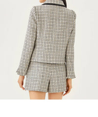 Lilly Pulitzer Kalara Boucle Jacket in coconut lurex houndstooth boucle - women's jacket - alternate view
