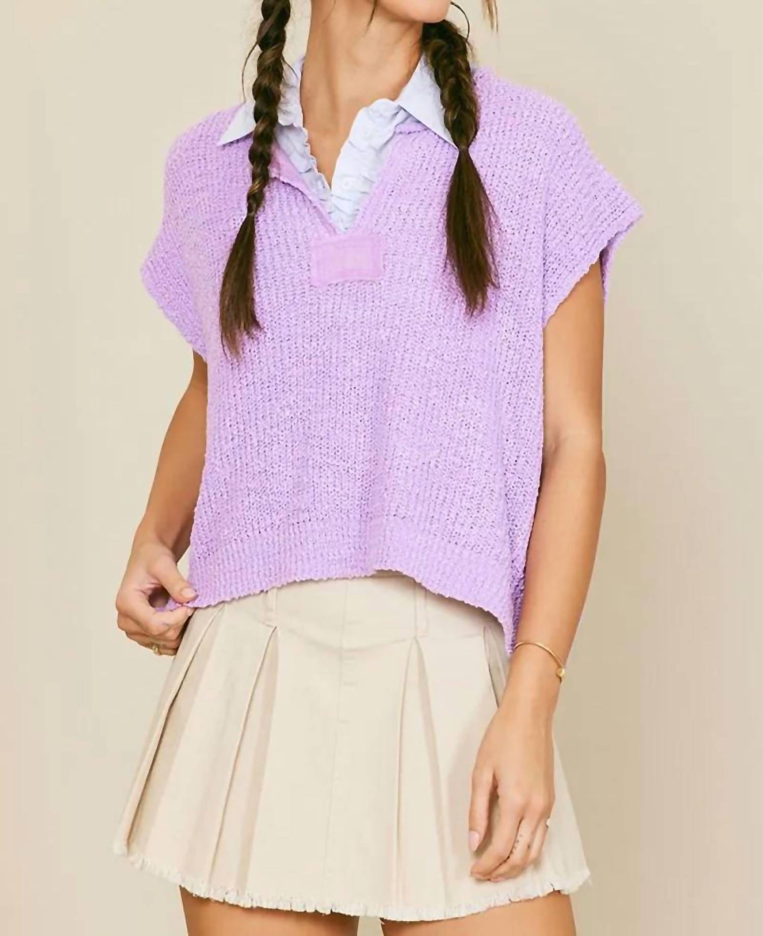 Illa Illa - Short Sleeve Patch Sweater