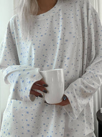 Sunkissed Coconut - Snowflake Long Sleeve Pajama Top
