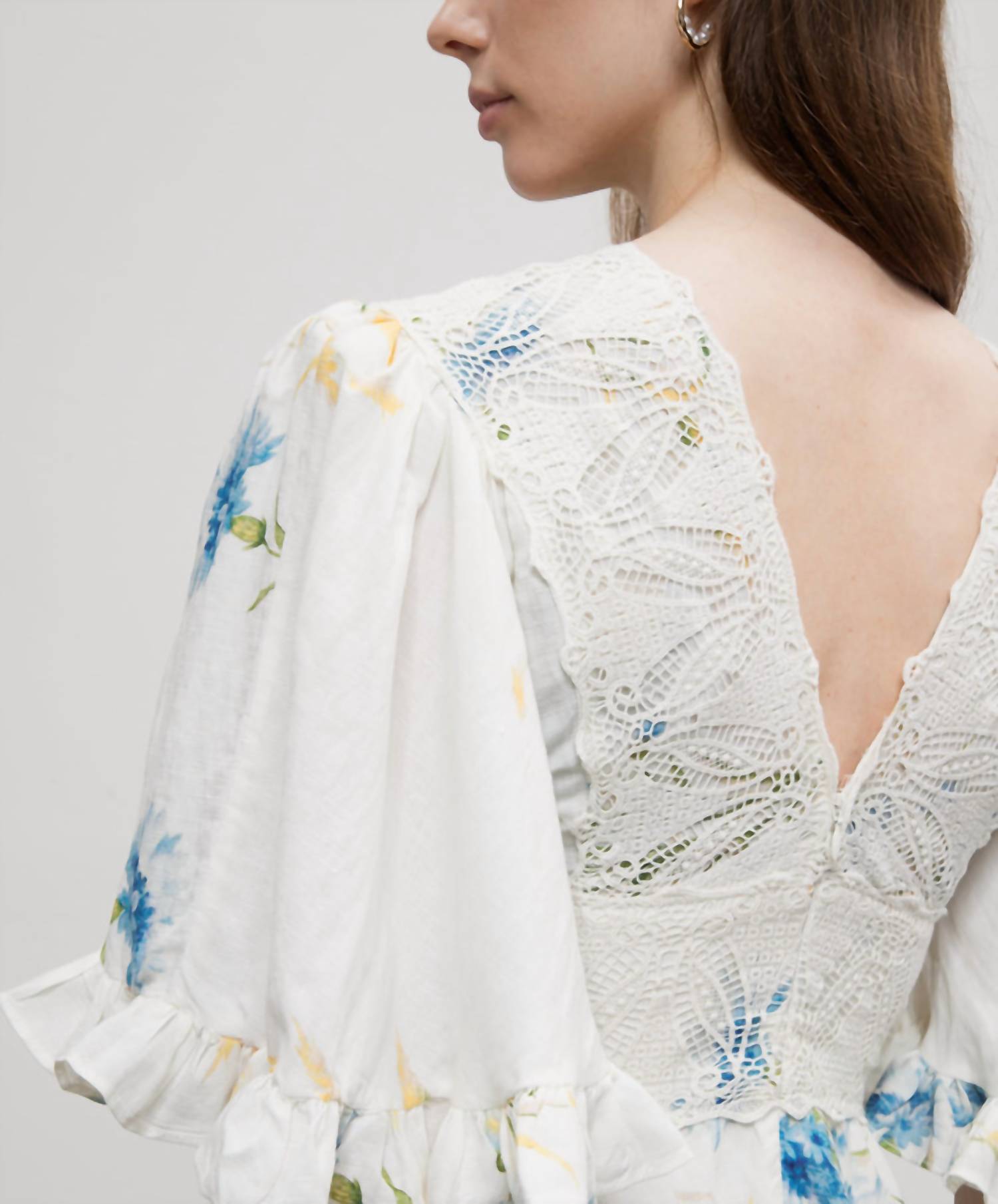 Bytimo - Linen Ruffle Maxi Dress