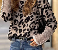 Anna-Kaci - Knit Top With Lace Trim Details