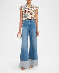 Alice + Olivia - Martel Flutter Sleeve Blouse