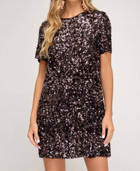 She + Sky - Sequin Mini Party Dress