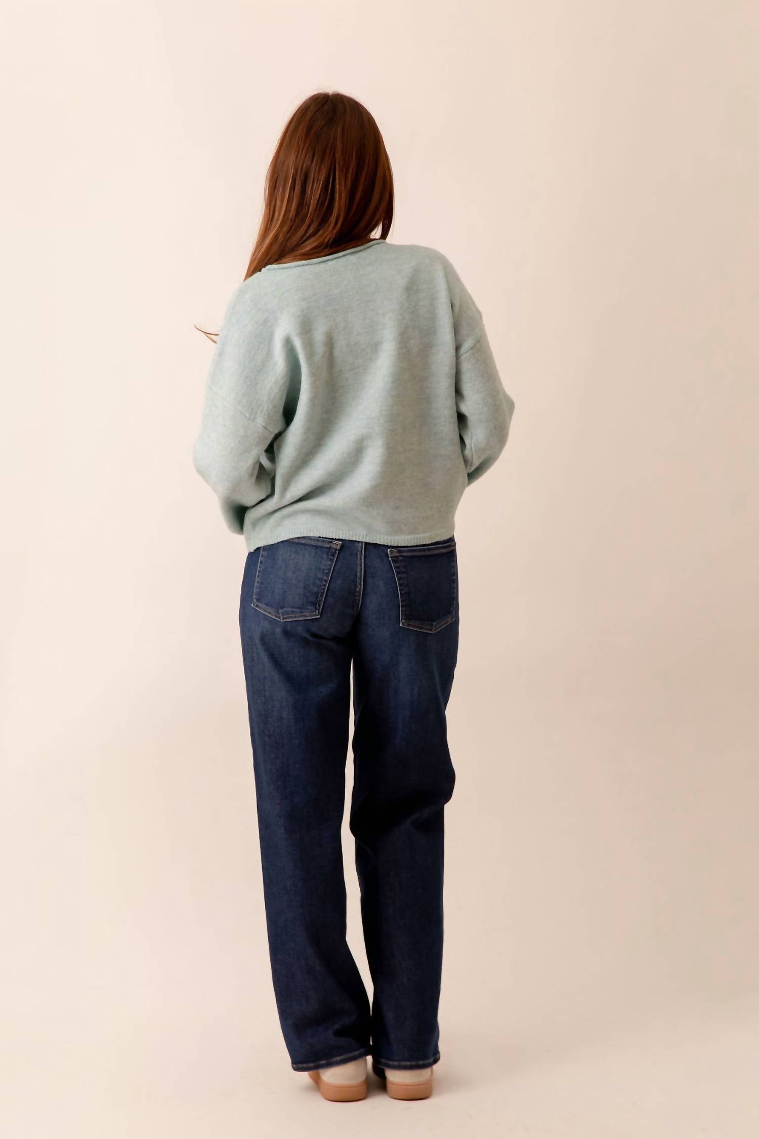 Just Black Denim - Mid Rise Loose Straight Leg Jeans