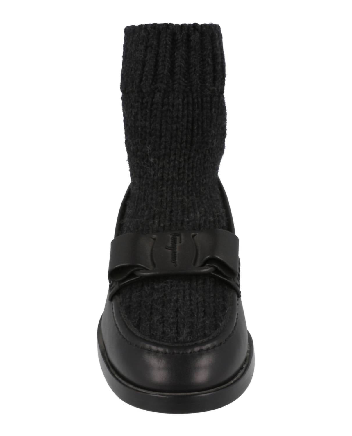 Salvatore Ferragamo Women's Vivaldo Sock Loafers in nero - women's flats - view 4
