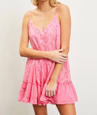 Mustard Seed - Gingham Eyelet Dress