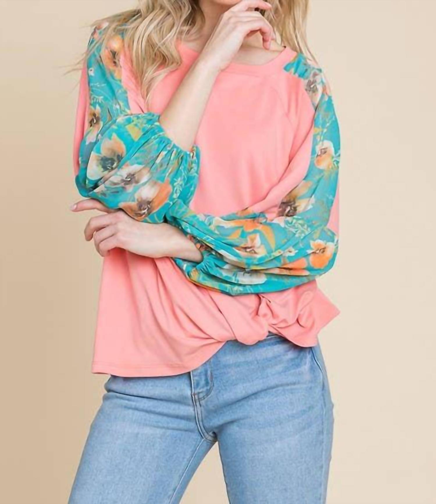 Emerald Collection - Blush Twist Fashion Top