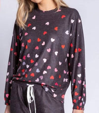 Pj Salvage - Kiss Me Goodnight Long Sleeve Lounge Top