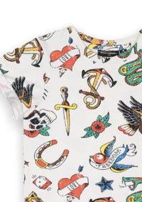 Rock Your Baby - Kid's Retro Tats Short Sleeve T-shirt