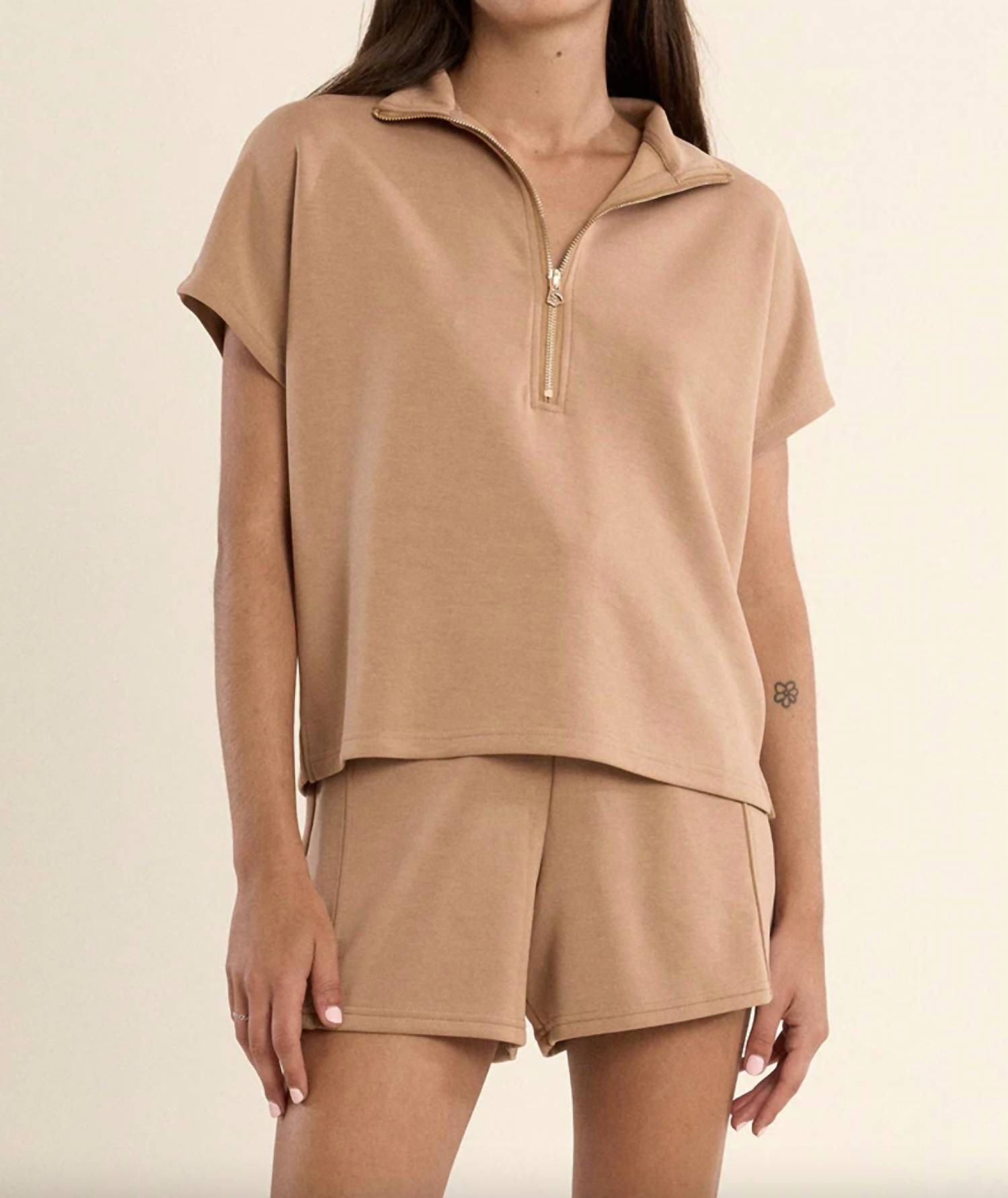 Gabrielle - Women's Lightweight Soft Quarter Zip Top