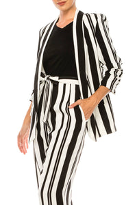 Peter Nygard - Stripe 3/4 Sleeve Blazer