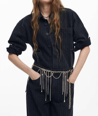 Desigual - SPARKLE DENIM SHIRT