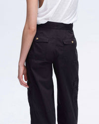 ATM Cotton Poplin Cargo Pant in black - women's pants - detail view