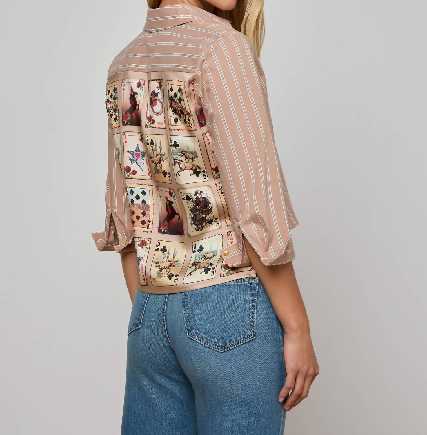 L'Agence - Scarf Back Quarter Sleeve Blouse