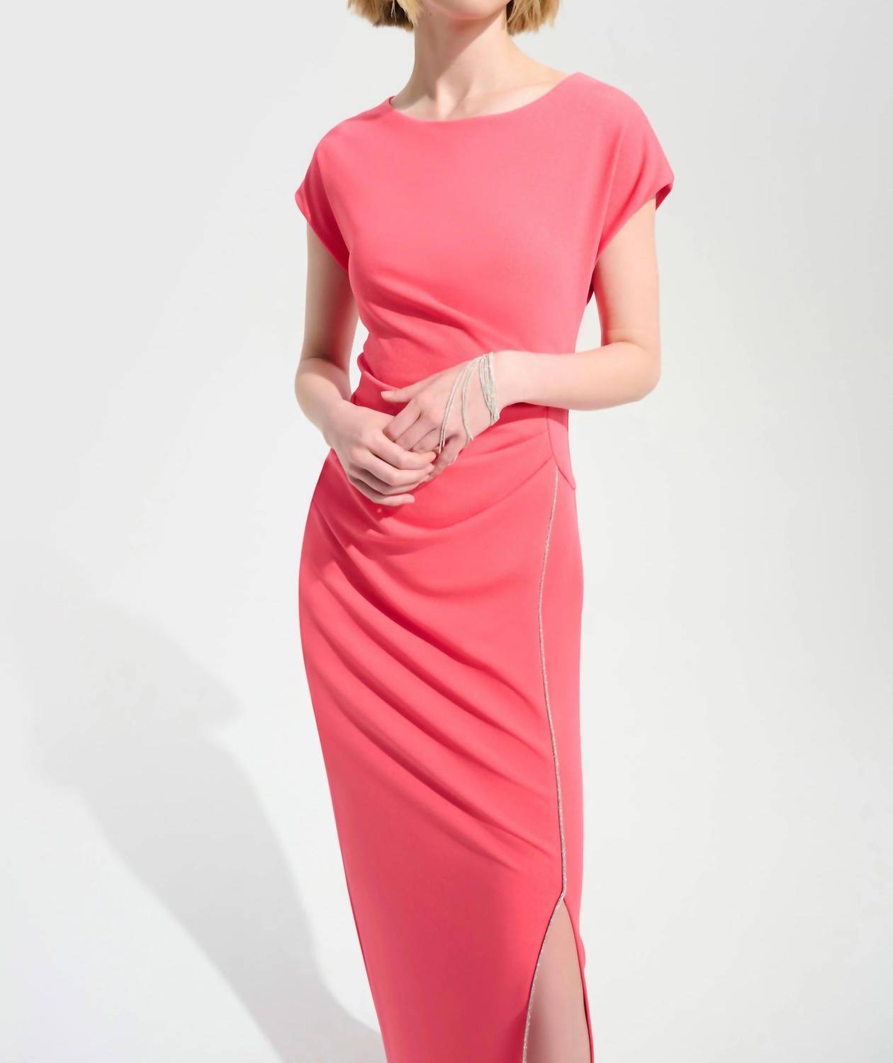 Joseph Ribkoff - Scuba Crepe Sheath Maxi Dress