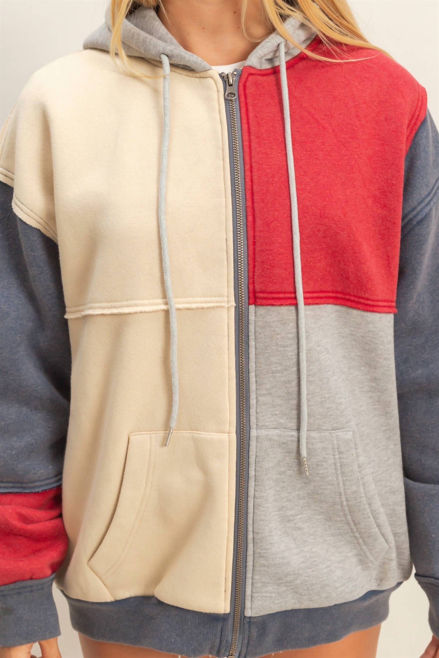 Hyfve - Mineral Washed Colorblock Jacket