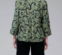 Cut Loose - Swirl Crop Easy Shirt Top