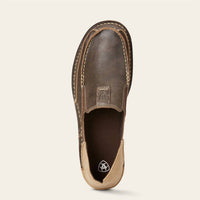 ARIAT Men's Leather Cruiser Slip On in brown - men's sneaker - detail view