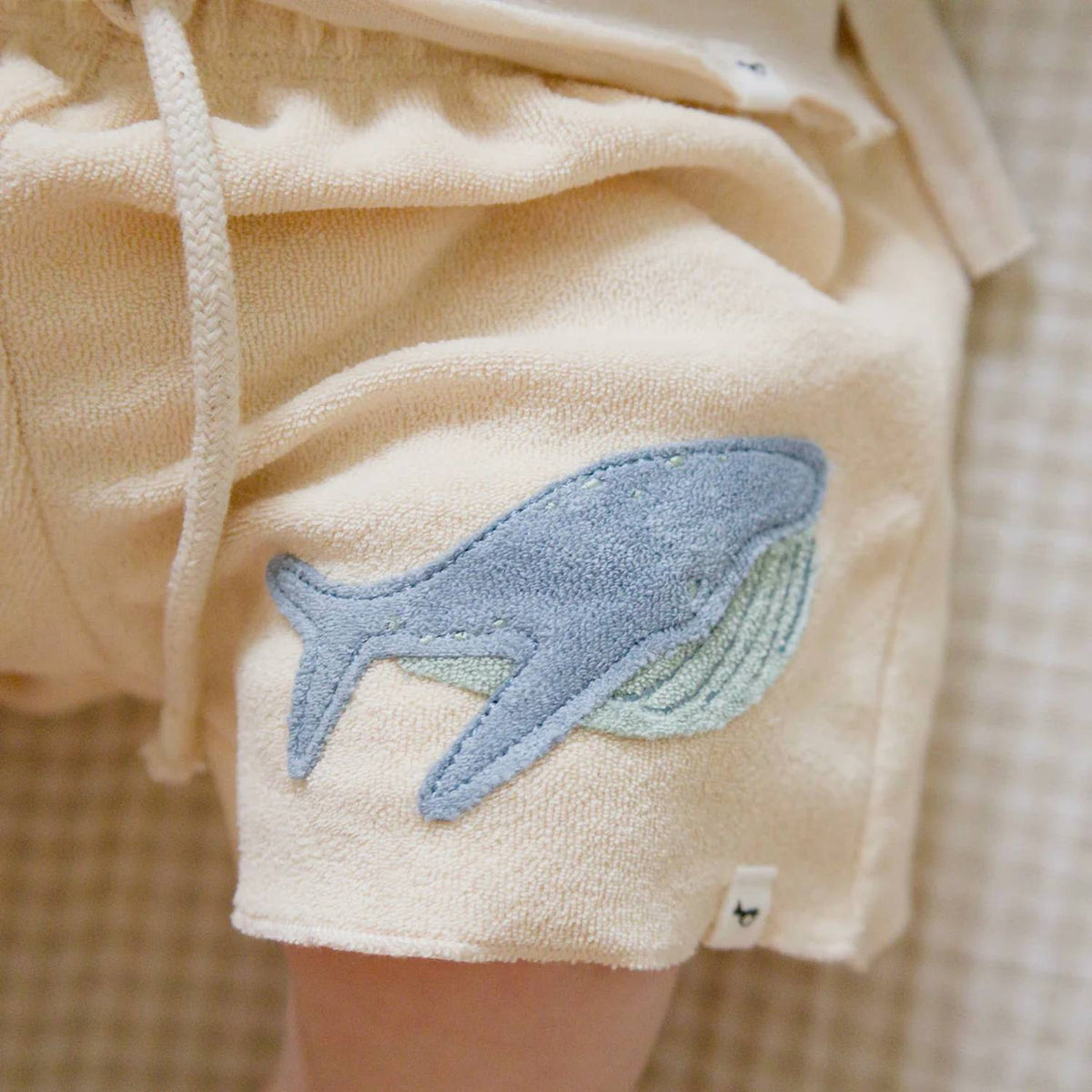 Oh Baby! - Kids Buff Whale Applique Terry Charlie Short