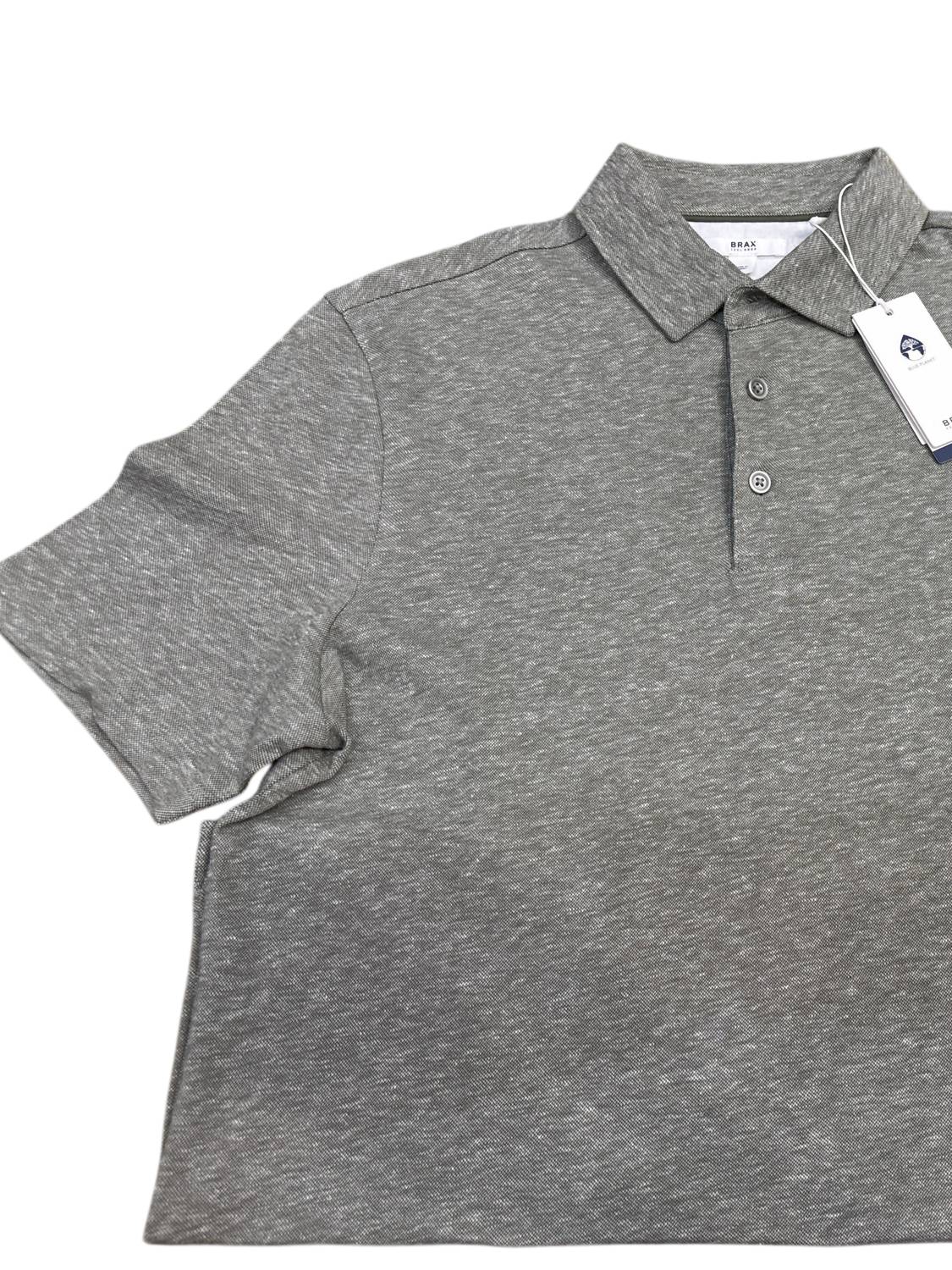 Brax Men's Polo Shirt in grey - men's shirt - detail view