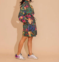 Alden Adair Logan Long Sleeve Mini Dress in animal kingdom - women's dress - alternate view
