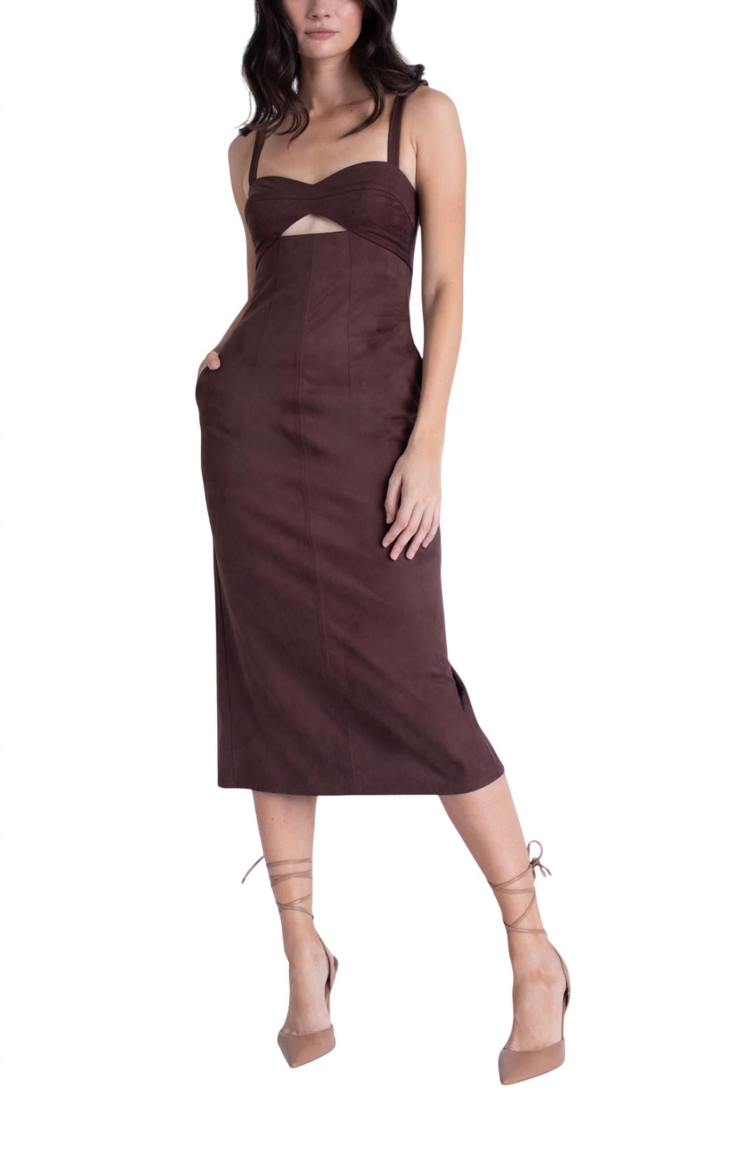 Karina Grimaldi - Olivia Suede Midi Dress