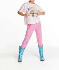 Chaser Kids Girls Sun Records Memphis College Tee in pinky - kids' t-shirt - detail view