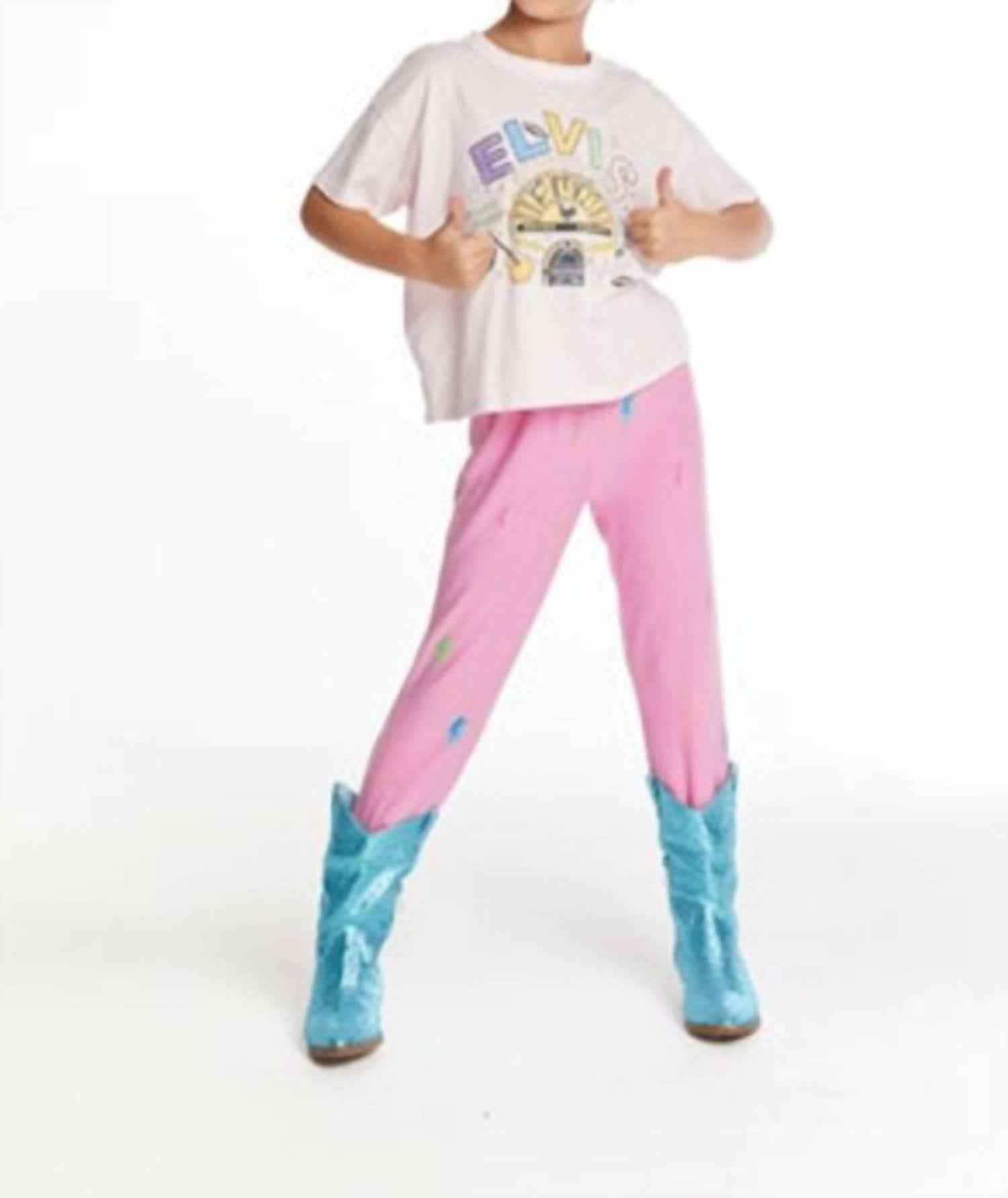Chaser Kids Girls Sun Records Memphis College Tee in pinky - kids' t-shirt - detail view