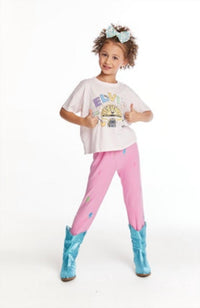 Chaser Kids Girls Sun Records Memphis College Tee in pinky - kids' t-shirt - alternate view