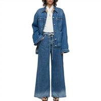 CLOSED Women's Morus Wide Leg Jean in dark blue - women's jeans - alternate view