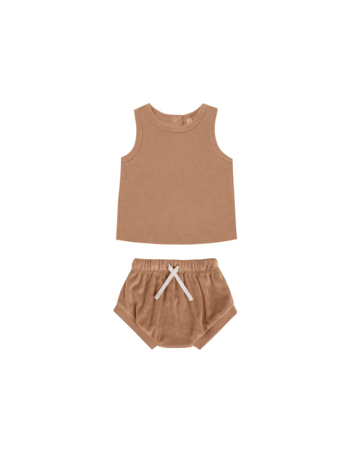 Quincy Mae - Girls Terry Tank Set