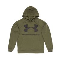 UNDER ARMOUR Men's Rival Fleece Big Logo Hoodie in marine od green - men's shirt