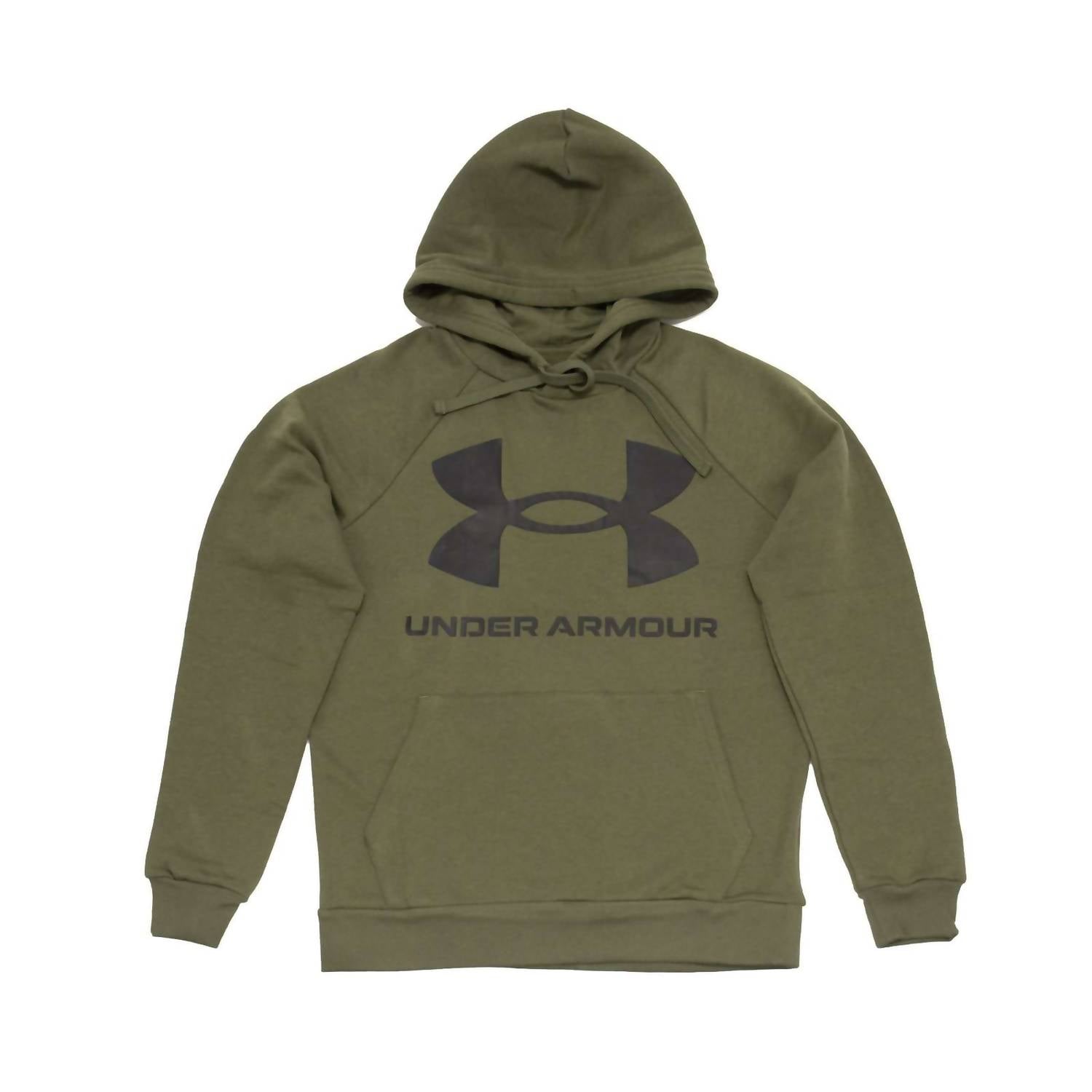 UNDER ARMOUR Men's Rival Fleece Big Logo Hoodie in marine od green - men's shirt