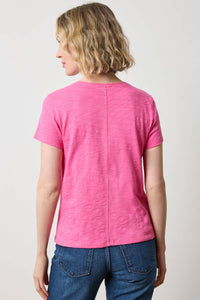 Lilla P - Short Sleeve Back Seam V-neck Tee