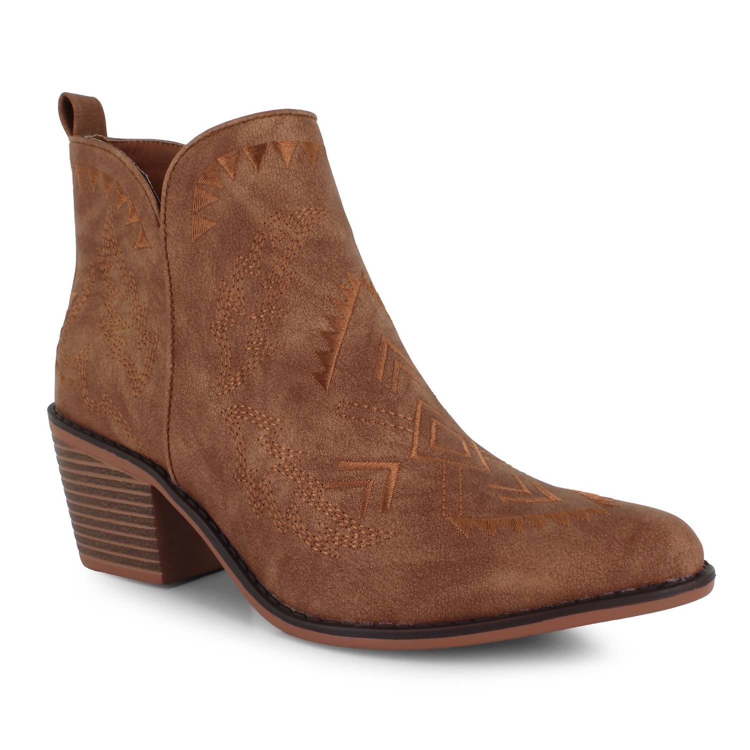 Pierre Dumas Women's Western Ankle Bootie in whiskey 2 - women's shoe